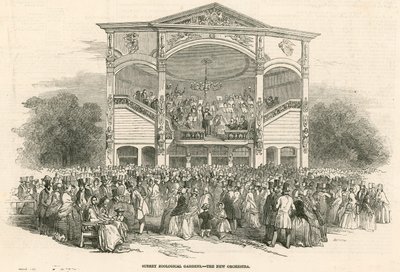 Surrey Zoological Gardens, Kennington, Londen: het nieuwe Orkest door English School
