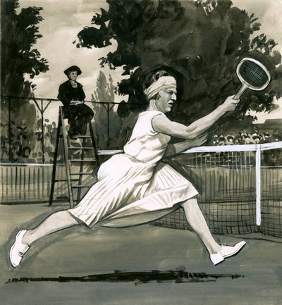 Suzanne Lenglen, de Dames Enkelspel Kampioen door English School