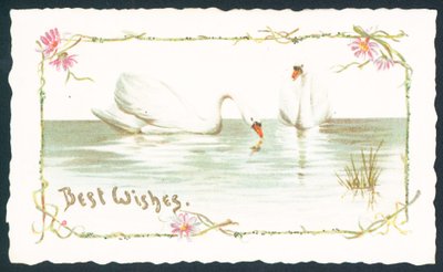 Zwanen op Meer, Kerstkaart door English School