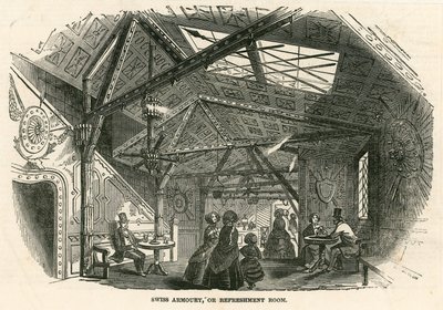 Zwitserse Wapenrusting; of Verfrissingsruimte, Colosseum, Regents Park, Londen door English School