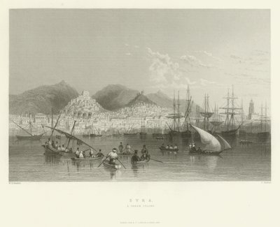 Syra, een Grieks eiland, 1837 door English School