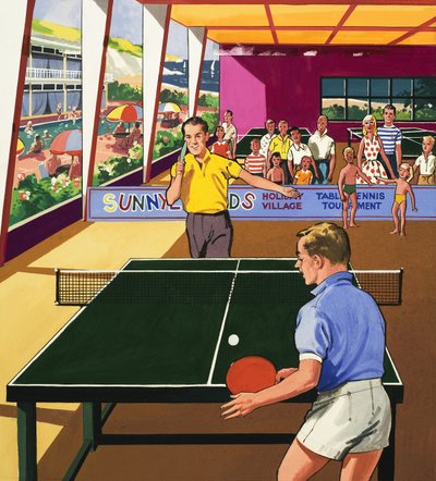 Tafeltennisspelers door English School