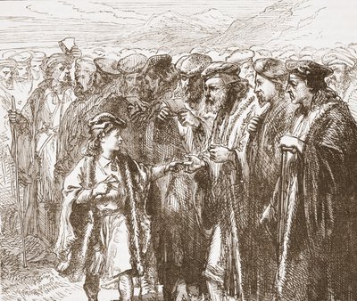 Taborieten die een pastoor kiezen, illustratie uit The History of Protestantism door James Aitken Wylie (1808-1890), gepubliceerd 1878 door English School