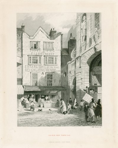 Temple Bar, Londen. Oude Bulk Shop door English School