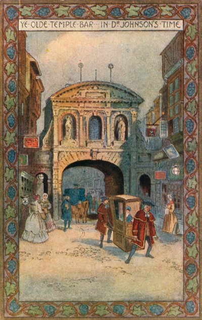 Temple Bar in de tijd van Dr. Johnson door English School