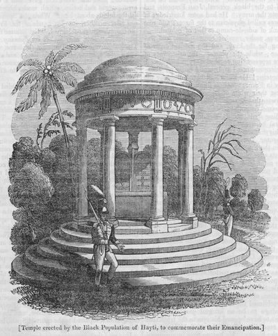 Tempel opgericht door de Zwarte Bevolking van Haïti, ter herdenking van hun Emancipatie door English School
