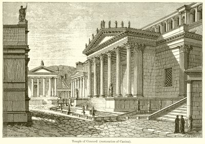 Tempel van Concordia (Restauratie van Canina) door English School