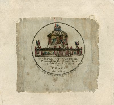 Tempel van Concord ter viering van de Vrede van 1814 door English School
