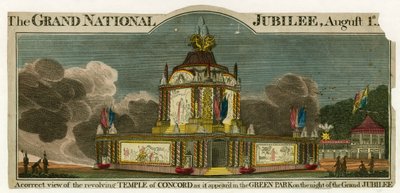 Tempel van Concord ter viering van de Vrede van 1814 door English School