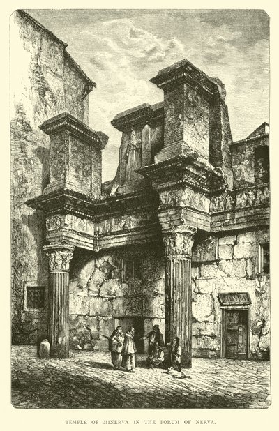 Tempel van Minerva in het Forum van Nerva door English School