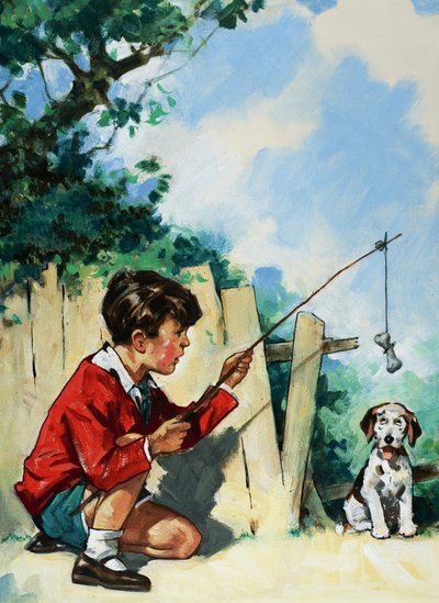 Een hond verleiden door English School