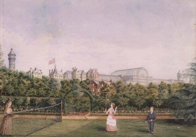 Tennis bij Crystal Palace door English School