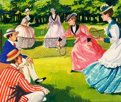 Tennis was altijd populair onder vrouwen door English School