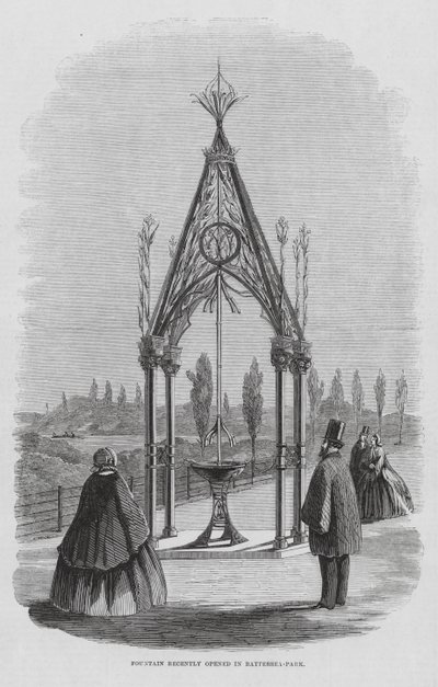 Teulon Fontein, Battersea Park, Londen, Engeland door English School