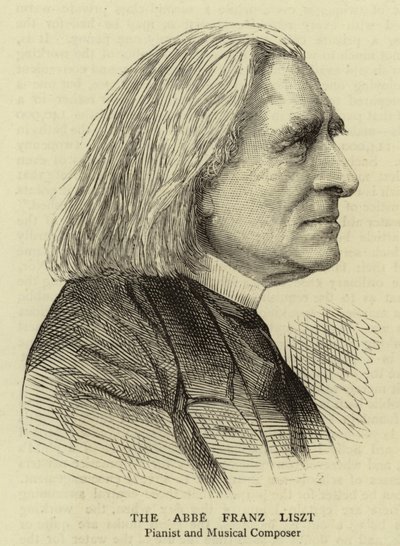 De Abbe Franz Liszt (gravure) door English School