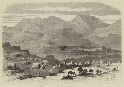De Abessijnse Expeditie, Kamp van Generaal Sir Robert Napier in Adigerat (gravure) door English School