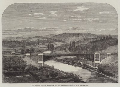 De Albert Edward Brug van de Coalbrookdale Spoorweg over de Severn door English School
