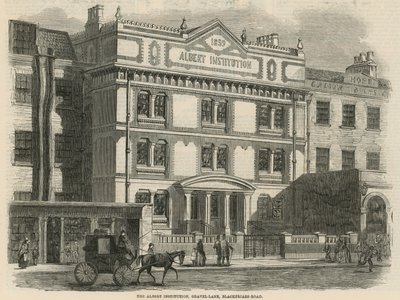 Het Albert Instituut, Gravel Lane, Blackfriars Road, Londen door English School