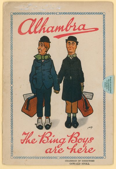 De Alhambra, Leicester Square, Londen, programma voor The Bing Boys door English School