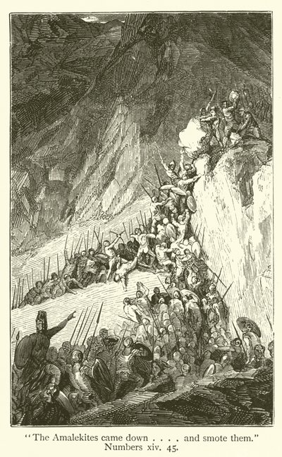 "De Amalekieten kwamen neer...en sloegen hen", Numeri, xiv, 45 door English School