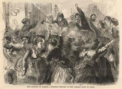 De Amazones van Frankrijk; spannende bijeenkomst van het vrouwelijke leger van Parijs door English School