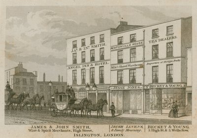 The Angel Inn, Islington door English School