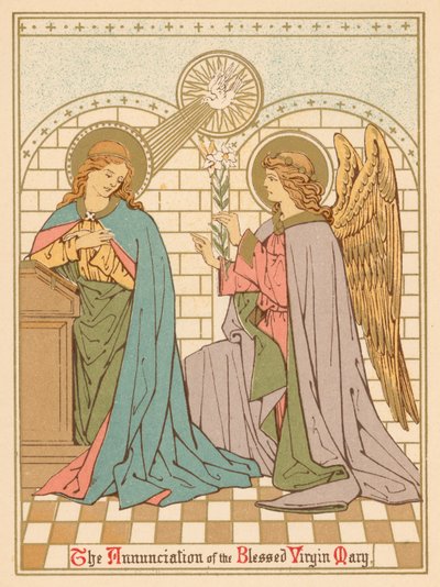 De annunciatie van de Heilige Maagd Maria door English School