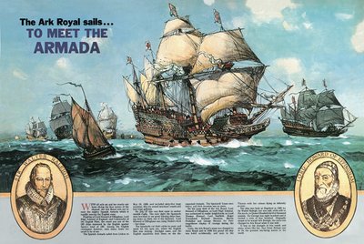 De Ark Royal vaart uit om de Armada te ontmoeten door English School