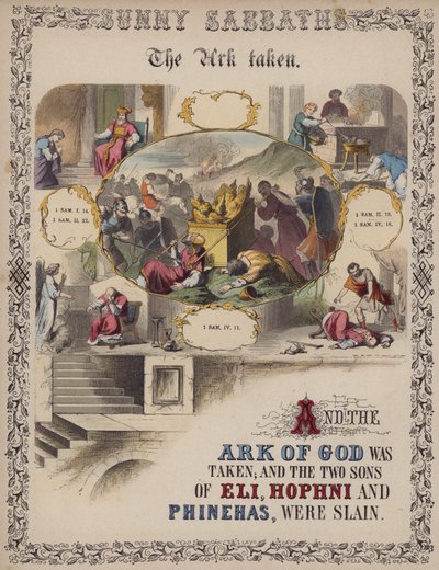 De Ark genomen (gekleurde gravure) door English School