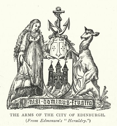 Het Wapen van de Stad Edinburgh door English School