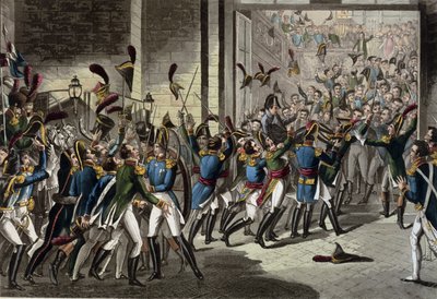De aankomst van Napoleon bij de Tuilerieën op 20 maart 1815 door English School