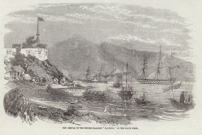 De aankomst van het Britse vlaggenschip Calcutta bij de Bogue forten door English School