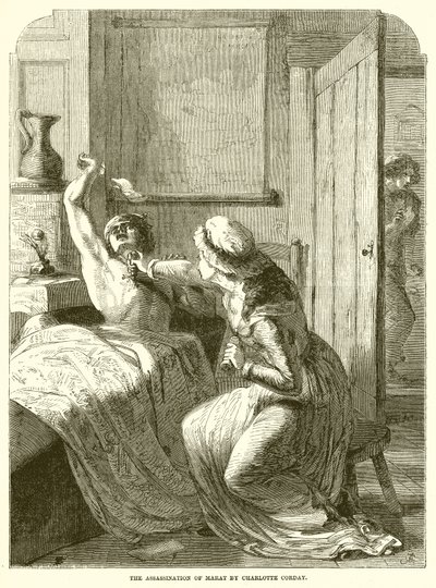 De moord op Marat door Charlotte Corday door English School