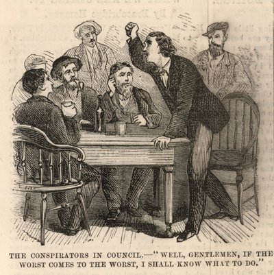 De moord op president Lincoln; De samenzweerders in beraad door English School