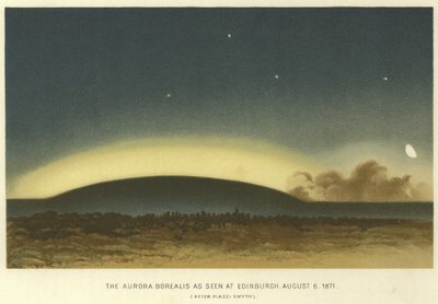 Het Noorderlicht gezien in Edinburgh, 6 augustus 1871 door English School