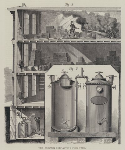 De Babcock zelfwerkende brandtank door English School
