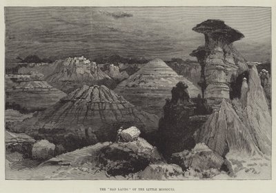 De "Bad Lands" van de Kleine Missouri door English School