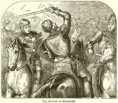 De Slag bij Agincourt door English School