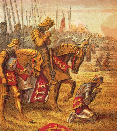 De Slag bij Agincourt door English School
