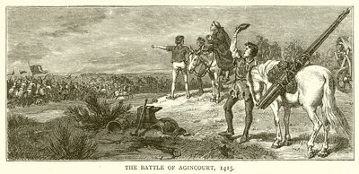 De slag bij Agincourt, 1415 door English School