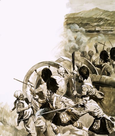 De Slag om Kandahar, gevochten op 1 september 1880 door English School