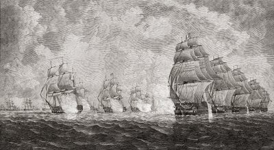 De Slag bij Pulo Aura, 1804, uit 