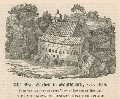De Bear Garden in Southwark, AD 1648 door English School