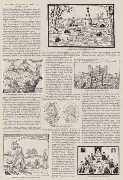 Het begin van geïllustreerde journalistiek (gravure) door English School