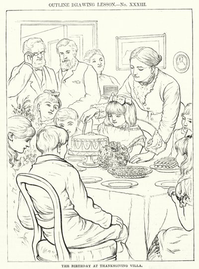 De verjaardag in Thanksgiving Villa door English School