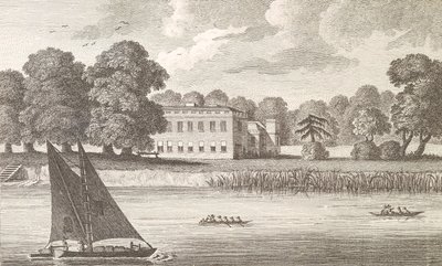 Het Paleis van de Bisschop van Londen in Fulham, gegraveerd door Taylor, 1788 door English School
