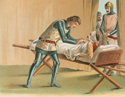 De Zwarte Prins en Lord James Audley door English School