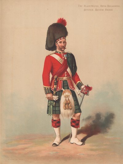The Black Watch, Royal Highlanders, Officier, Review Order door English School