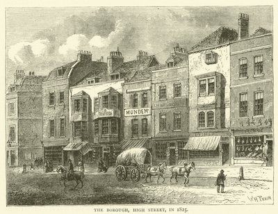 The Borough, High Street, in 1825 door English School