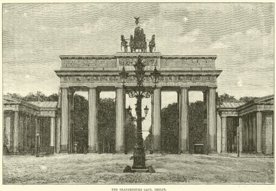 De Brandenburger Tor, Berlijn, 1870 door English School